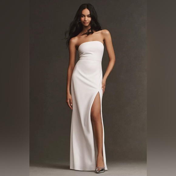 BHLDN ADALYNN STRAPLESS STRETCH CREPE MAXI GOWN - Picture 2 of 7